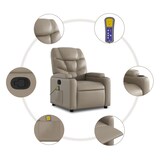 thumbnail of vidaXL Massagesessel mit Aufstehhilfe Cappuccino-Braun Kunstleder