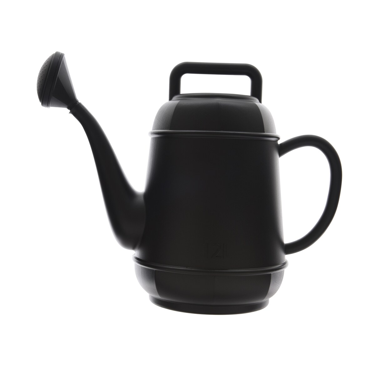 Gießkanne Brausekopf Garten Balkon Garten 12l Schwarz- Kunststoff - Großes Gießgefäß mit Brause - Spritzkanne - Gartengießkanne - Watering Can Outdoor