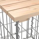 thumbnail of vidaXL Gartenbank aus Gabionen 103x44x42 cm Massivholz Kiefer