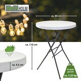 thumbnail of 10x Stehtisch klappbar Ø 80 cm Tischplatte Höhe 110 cm Stahlgestell Partytisch Bistrotisch in Weiß