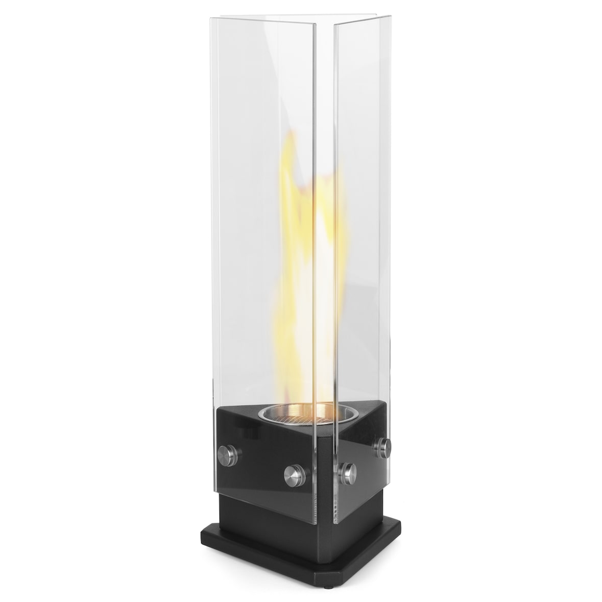 Moritz Ethanol Kamin Tischkamin I 51 x 20 x 17 cm I Tischfeuer Dreieck I 500 ml Edelstahldose I Bioethanol Kamin I Bio Ethanol Kaminofen Indoor