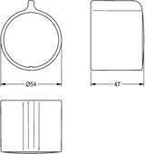 thumbnail of KWC Temperaturwahlgriff, F5, Metall, 2030047082