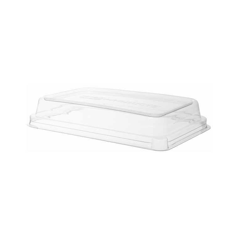 MONOUSO - Plastikdeckel kompostierbar PLA für Ökologische Verpackung 710, 940ml (50 Stück)
