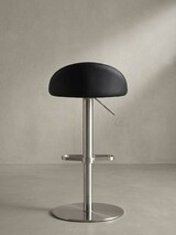 thumbnail of Barhocker `Donau`, höhenverstellbar, halbrunde Rückenlehne, Edelstahl, max. 110 kg Belastung. Schwarz, 43x43x90 cm | Kadima Design