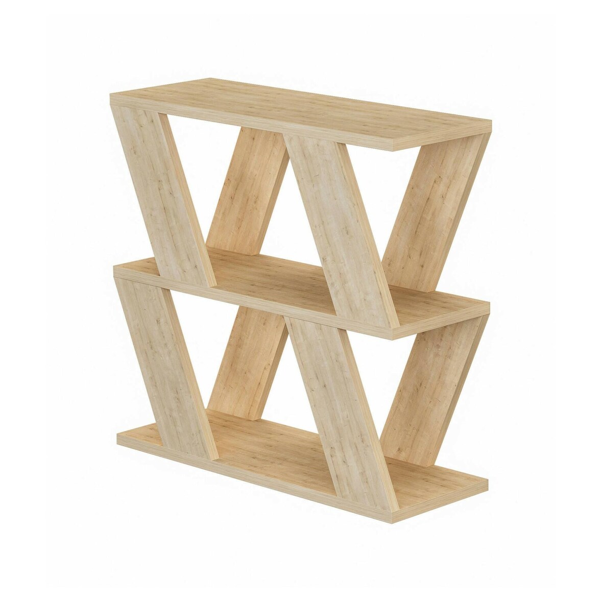 Dmora Wohnzimmertisch Dpipiton, Niedriger Wohnzimmertisch, Kaffeeregal, Couchtisch für Sofa, 60x22h57 cm, Eiche