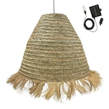 thumbnail of Lumisky Lámpara colgante solar ANAFI BIG, 100 cm de diámetro, 5 m de longitud Hierbas marinas Beige