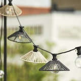 thumbnail of Lampenschirm wetterfest für E27 D: 38cm Terrasse Balkon Rattanoptik beige