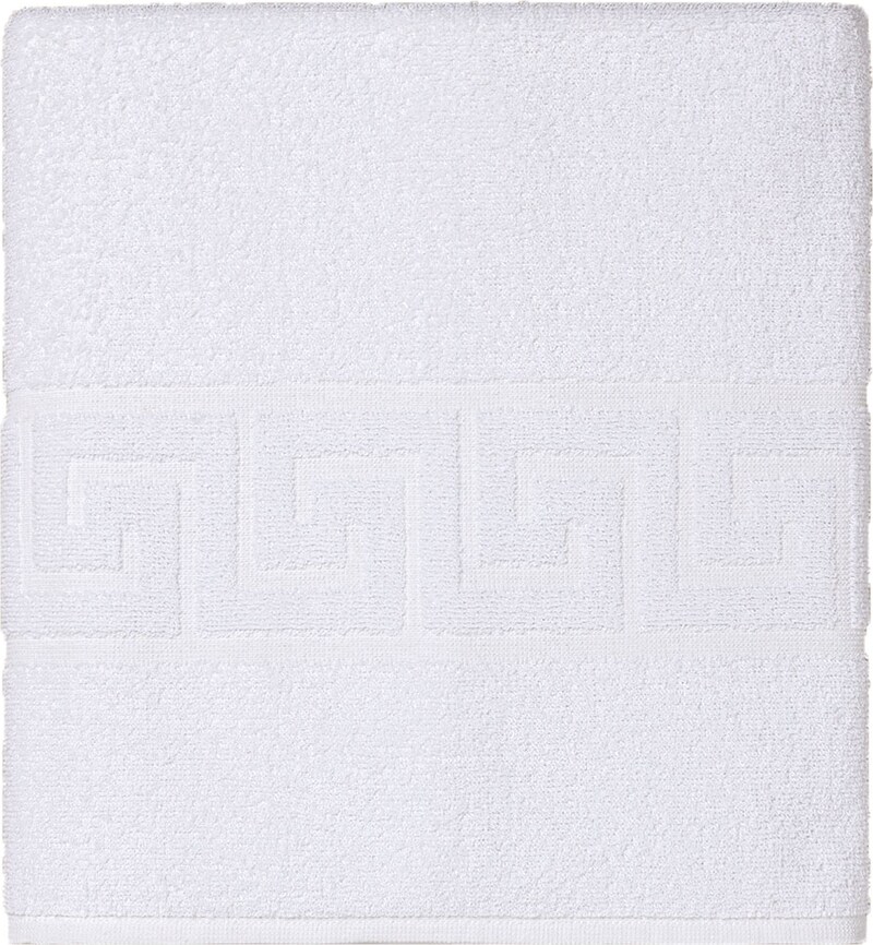 Sanelitex - Weißes Bettlaken-Handtuch 400 g 80/20 mit Bordüre | 100x150 cm