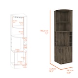 thumbnail of Mueble Bar Syrah en melamina con 4 estantes , 2 puertas 4 portacopas y 4 portacopas , marron , 180.6 cm  X 46.9 cm  X 46.9 cm