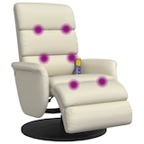 thumbnail of vidaXL Massagesessel mit Fußteil Creme Kunstleder