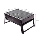 thumbnail of Barbacoa de carbón portátil plegable para BBQ con parrilla 43x29x20cm