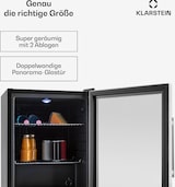 thumbnail of Beersafe XL Kühlschrank 60 Liter 2 Böden Panoramaglastür Edelstahl Schwarz