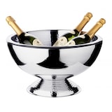 thumbnail of Champagnerkühler Toni, doppelwandig, Edelstahl hochglanzpoliert, Innen und Fuß gehämmert, ø 43 cm