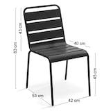 thumbnail of Chaise de terrasse en métal bleu pacific  - Oviala