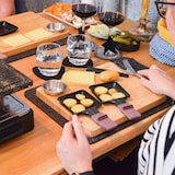 thumbnail of 6 Personen Raclette Teller Set - 30x25 Raclette Brettchen Pfännchen Untersetzer