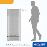thumbnail of Exquisit Vollraumkühlschrank KS320-V-H-040D inoxlook | Nutzinhalt: 242 L | 5 Glasablagen | LED-Beleuchtung | Ohne Gefrierfach