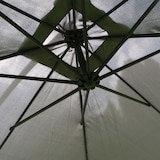 thumbnail of Verstelbare parasol 3x3m en 4 gewichtsplaten in grijs staal