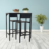 thumbnail of Set Table de bar et 2 tabourets modèle LIGNANO coloeur NOIR, pour l'intérieur ou l'extérieur sous pergola, par Yelloo