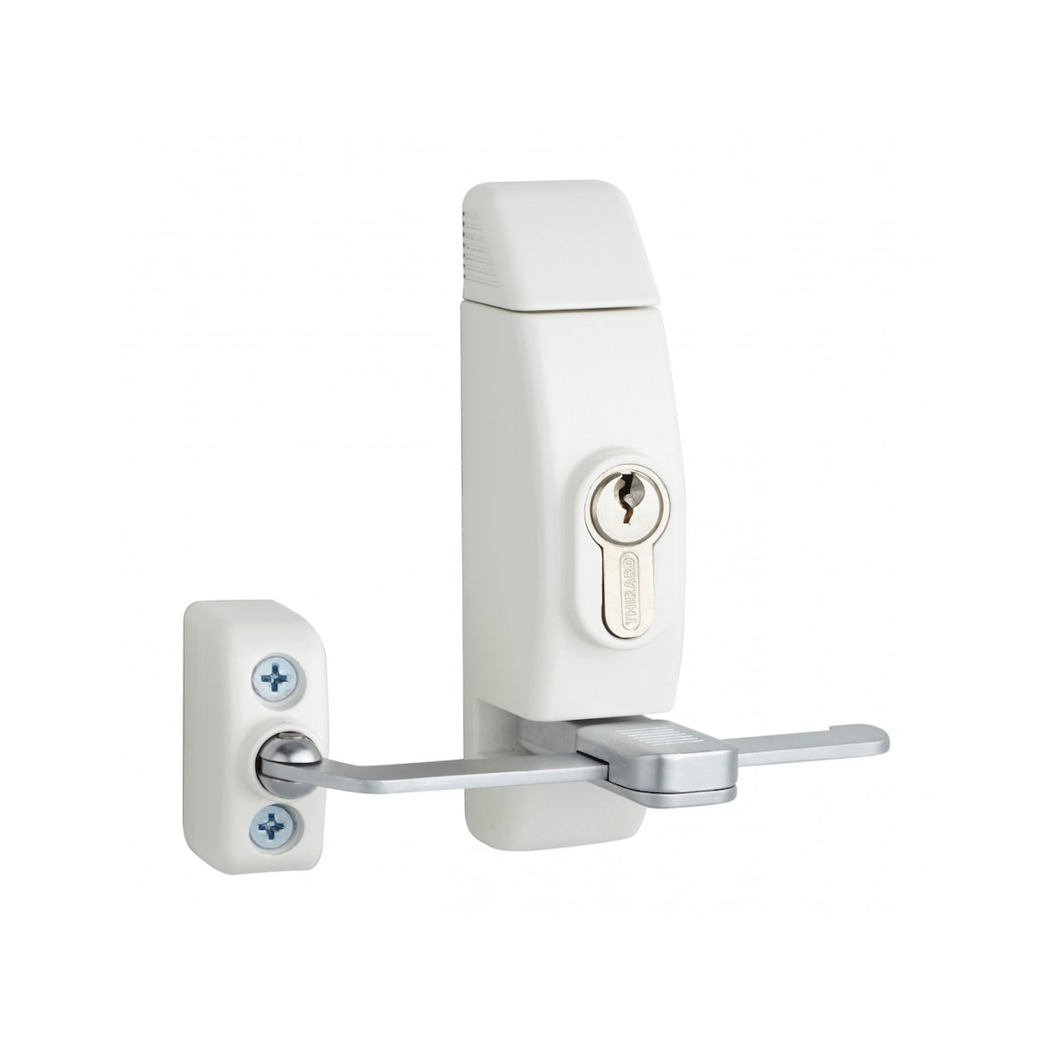 Entrebailleur de fenetre à clé blanc