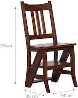 thumbnail of BISCOTTINI Stuhl/treppe aus massivem mahagoniholz mit nussholz finish l44xpr38xh90 cm. 38x44x90 cm