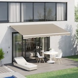 thumbnail of Toldo Manual Plegable de Aluminio con Manivela Terraza Balcón 395x245 cm Beige