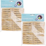 thumbnail of Wäscheklammer Holzklammer Clips Wäsche Holz Set mit 96 Stück Bambus