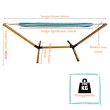 thumbnail of Rijoka Hangmat Met Houten Standaard - Draagkracht 150kg - 270x100x95cm - Hangmat Stripes