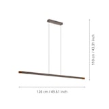 thumbnail of Lampadario A Sospensione Moderno Lisciana Alluminio Grigio 1 Luce Led 22W 2500Lm