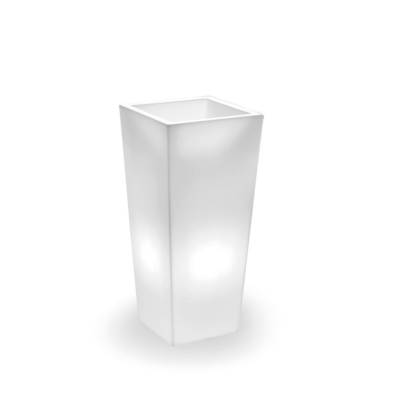 Vaso quadrato con luce NARCISO 40 - Newgarden Shop IT
