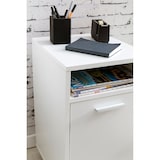 thumbnail of Rollcontainer Weiß 33x60x38cm Schubladenschrank, Schreibtisch-Container mit Tür & Ablage, Bürocontainer mit Rollen, Kleiner