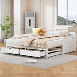 thumbnail of Ausziehbett 90/180x190 cm aus Kiefer mit Schubladen und Platzsparendem Design – stilvolles Tagesbett Weiß