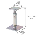 thumbnail of Alberts Pfostenträger 4er Set Pfostenanker höhenverstellbar 150 - 190 mm feuerverzinkt