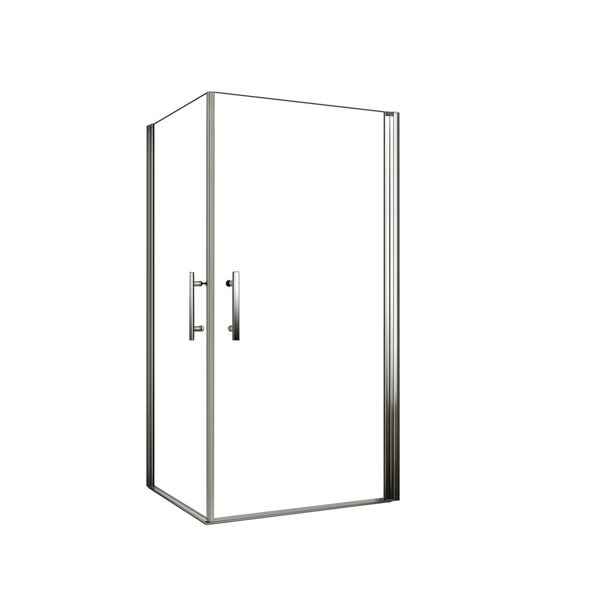 AICA Mampara de ducha cuadrada abatible giratoria vidrio antical 6mm 900x900x1950mm