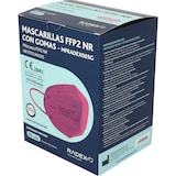 thumbnail of Caixa com 25 máscaras FPP2 fúcsia RADEX