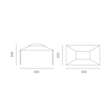 thumbnail of gazebo in ferro,3x2 mt. telo ecru