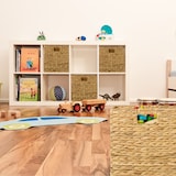 thumbnail of Relaxdays Aufbewahrungskorb, 2er Set, Wasserhyazinthe, Kleidung, Spielzeug, 30x30x30 cm, geflochtener Regalkorb, natur