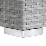 thumbnail of tectake 2 tumbonas de polirratán con estructura de aluminio y mesa  Gris Claro