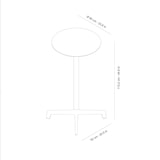 thumbnail of Resol SPUTNIK Table Ronde Intérieure, Extérieure Ø60 Pied Noir - Tableau Noir