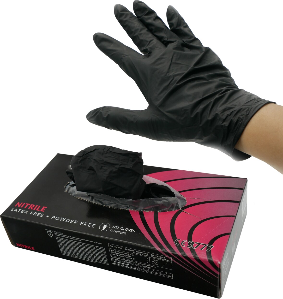 Be Tasty Nitril Handschuhe schwarz Größe S