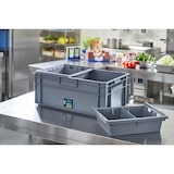 thumbnail of METRO Professional Eurobox, PP, 60 x 40 x 24 cm, 47 L, 25 kg, stapelbar, mit Handgriff, grau