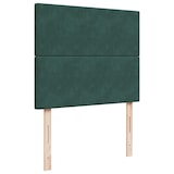 thumbnail of vidaXL Boxspringbett mit Matratze Dunkelgrün 120x190 cm Samt