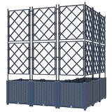 thumbnail of vidaXL Gartenpflanzer mit Gitter 5 pcs Grau 120 x 120 x 143 cm PP