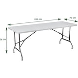 thumbnail of BRASQ Inklapbare Vouwtafel Wit - 180x70x74cm- Campingtafel - Klaptafel - Weerbestendig - Tafel met draaghandvat