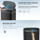 thumbnail of Poubelle Cuisine Automatique - Logan - Kitchen Move - 58 L - Inox Noir Mat Avec Cerclage