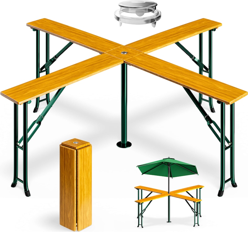 Casaria XXL Stehtisch Partytisch Quattro Klappbar Holz