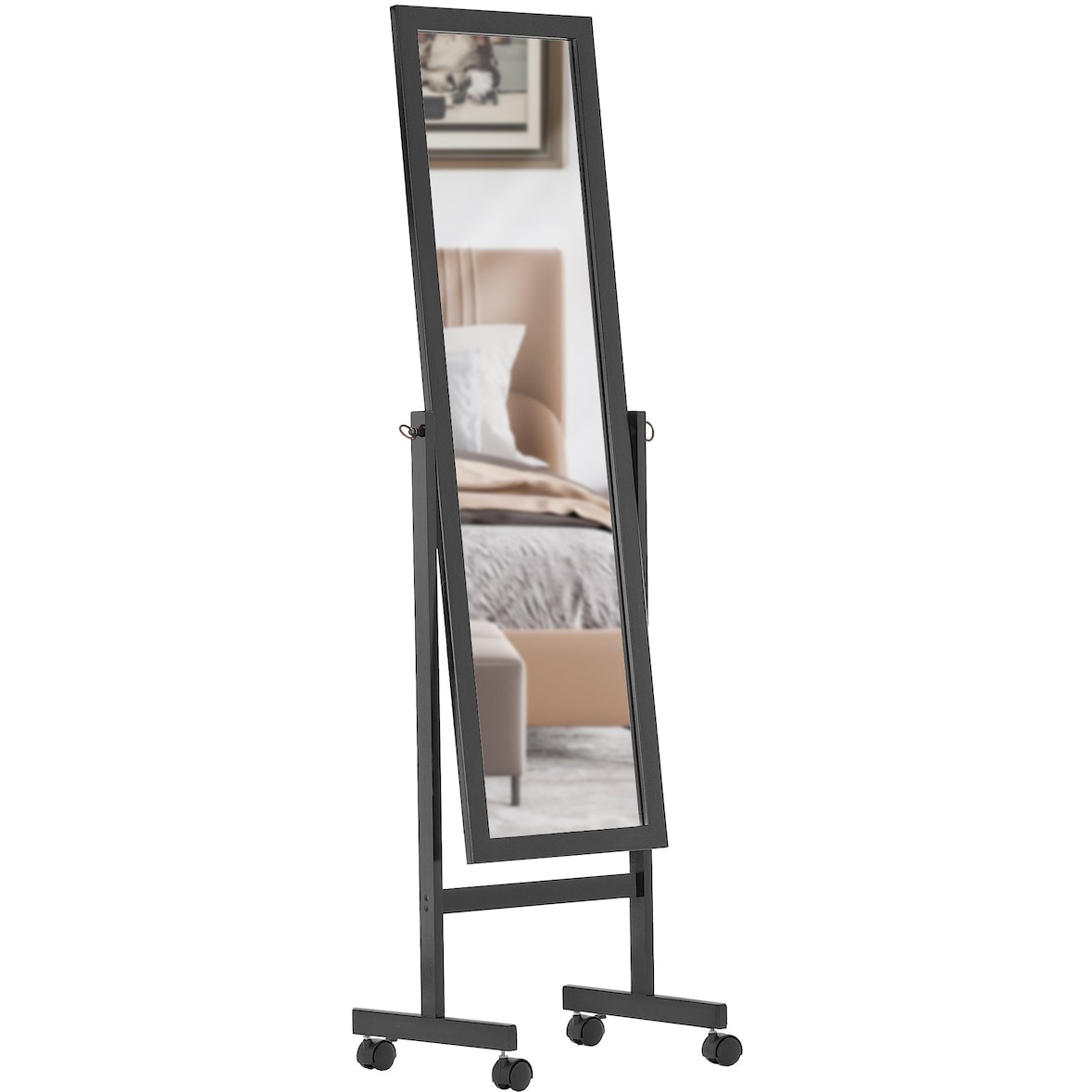Standspiegel Yolanda eckig schwarz