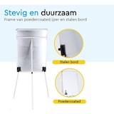 thumbnail of BRASQ Flipover - 70x100cm - Verstelbaar Whiteboard - Incl. 25 vellen papier, 4 Stiften, 8 Magneten, Wisser - met Haken - Aluminium