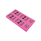 thumbnail of CombiCraft Wertmarken Karte auf fuchsiafarbenem Papier mit schwarzem Druck mit 5 Wert-Einheiten
