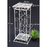 thumbnail of DanDiBo Blumenhocker Metall Weiß Eckig 77 cm Blumenständer 20304 Blumensäule Beistelltisch Pflanzenständer