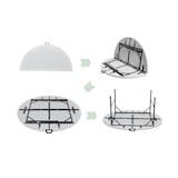 thumbnail of METRO PROFESSIONAL Bankett Stehtisch klappbar Pamua, Stahl, HDPE-Tischplatte, Ø 160 x 74 cm, weiß